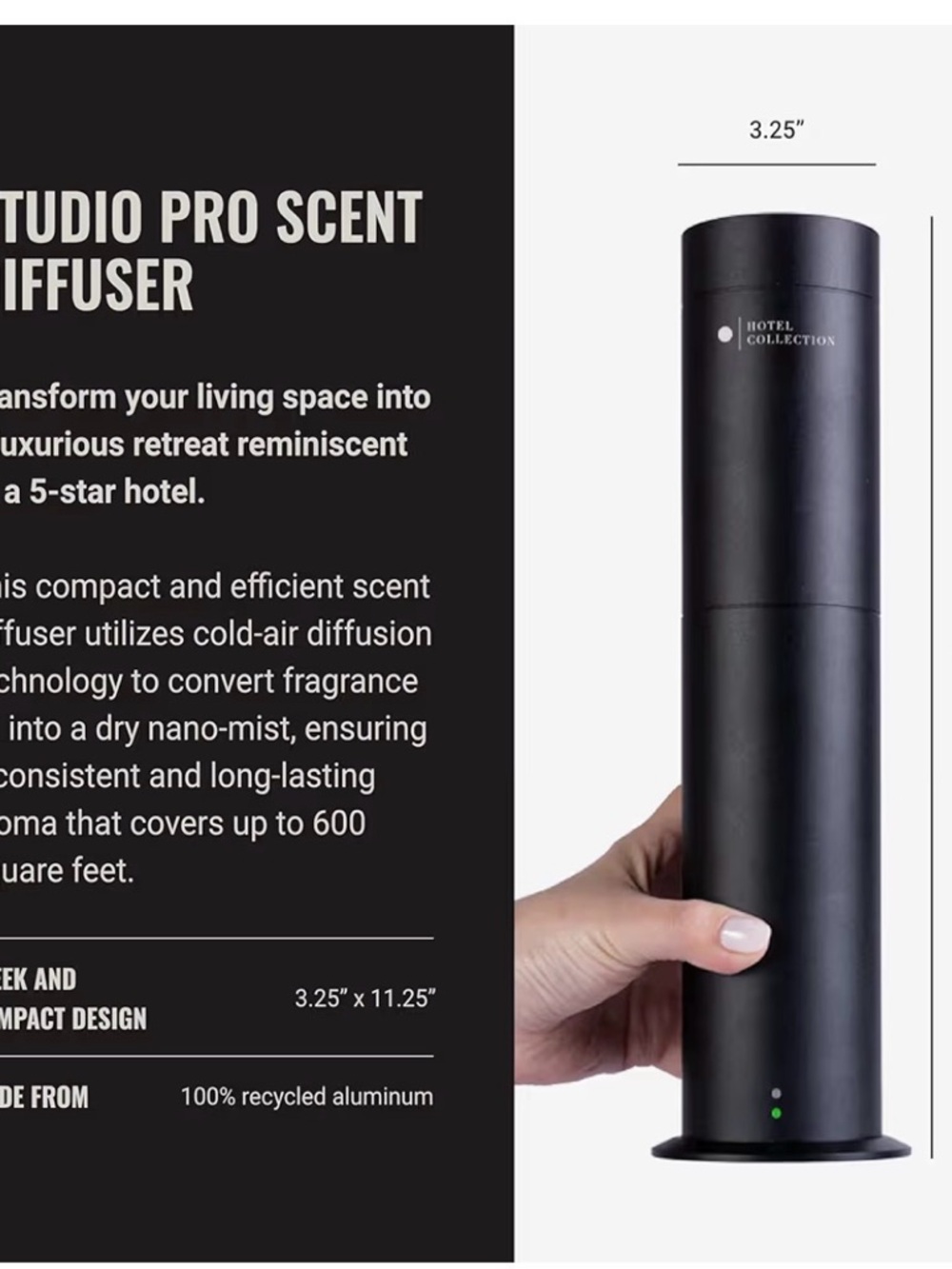 Hotel Collection-Studio Pro Essential Diffuser-600 sq ft coverage - Picture 2 of 10